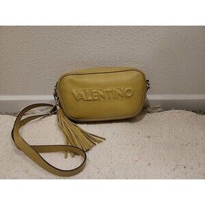 Valentino By Mario Valentino Mia Embossed Leather Crossbody  Bermuda Green